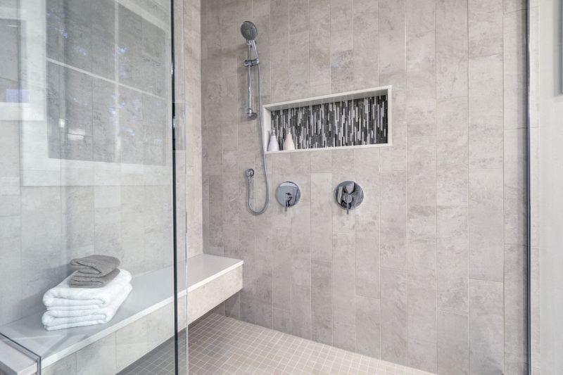 Elegant Shower with Custom Tiles